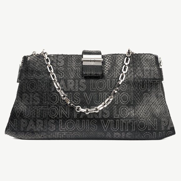 Louis Vuitton AW/08 Runway Lutece Black Perfore Python Shoulder Bag - Picture 1 of 15